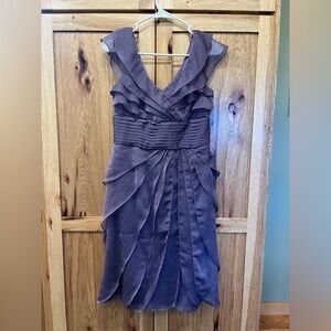 Adrianna Papell Iridescent Purple Wedding Guest Cocktail Dress Size 6